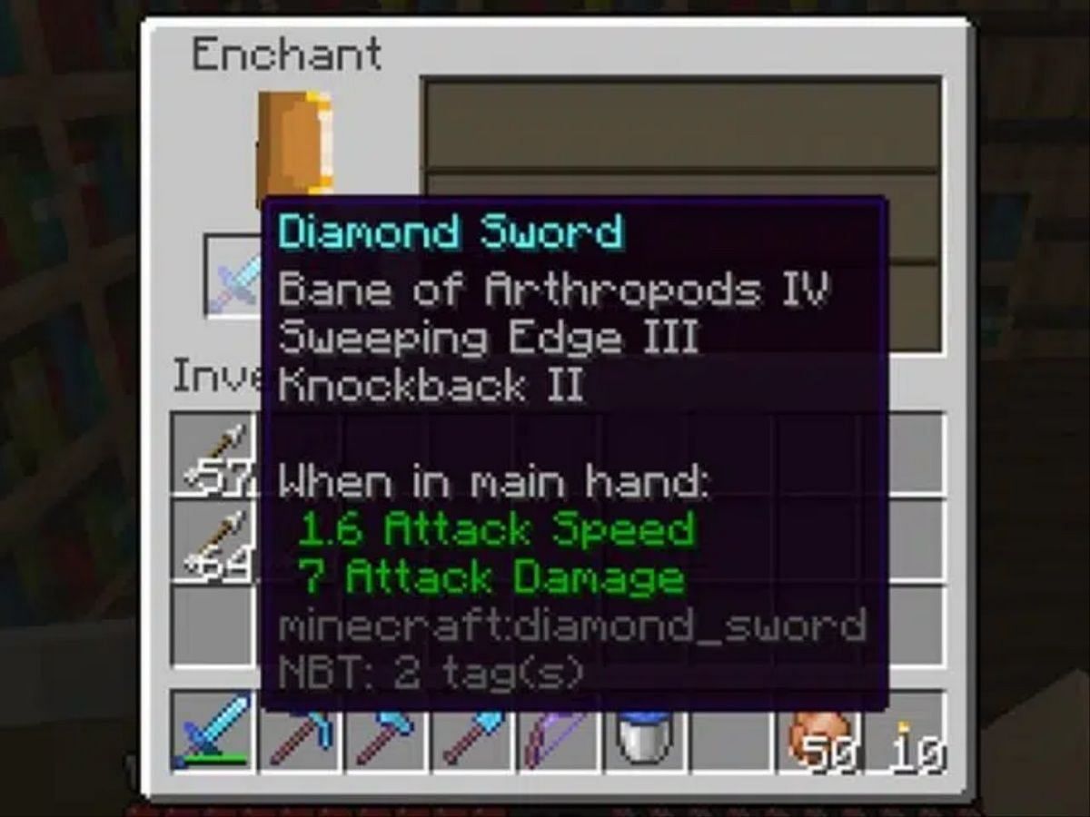 If you're going to defeat these arachnids, you need the right enchantment. (Image via Mojang Studios)